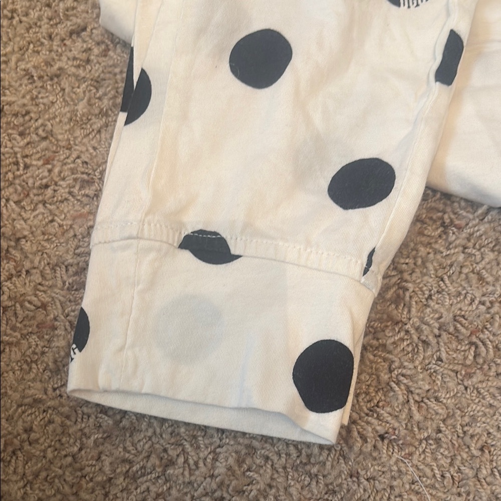 Worn Once UGG Cream and Black Polka Dot Organic Cotton Pajamas - Picture 8 of 10